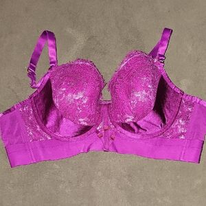 Elegant Purple Lace Bra